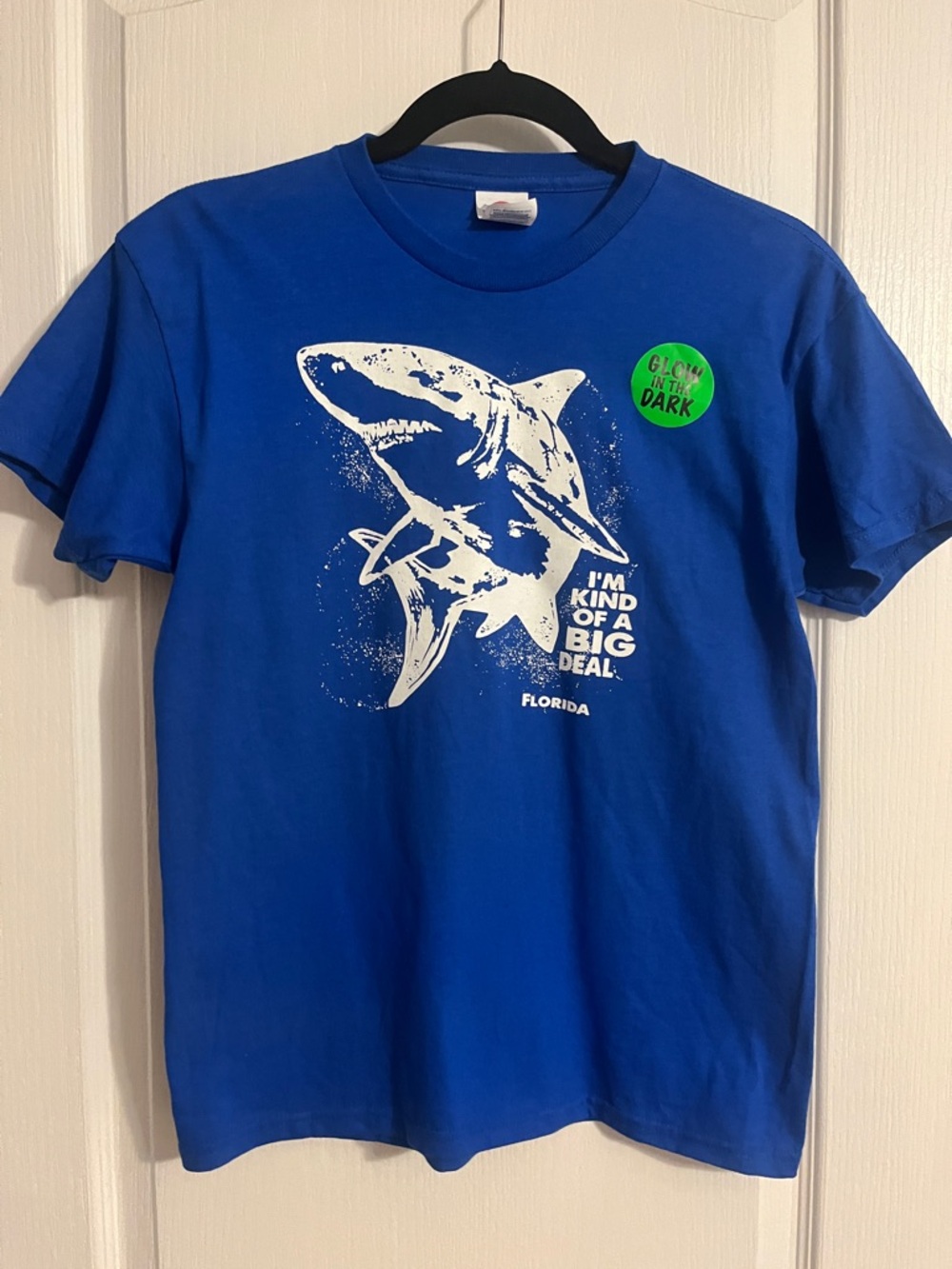 Blue Glow in the Dark Shark Tee